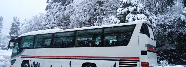 貸切バスの利用　スキーやスノーボードの送迎